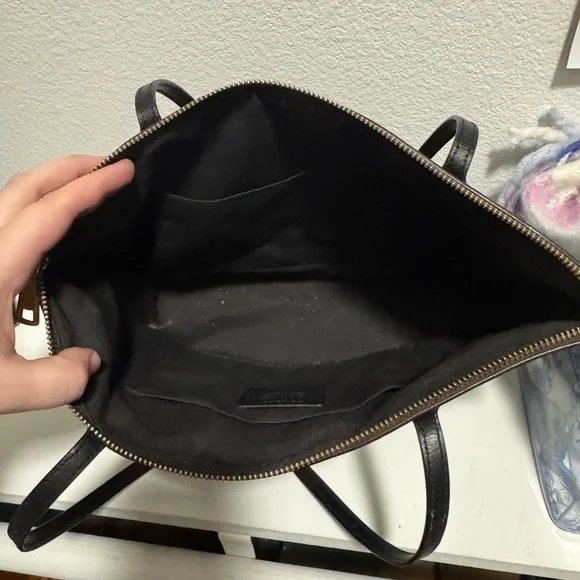 Coach Signature Brown and Black Tote Bag with Wallet - Picture 4 of 8